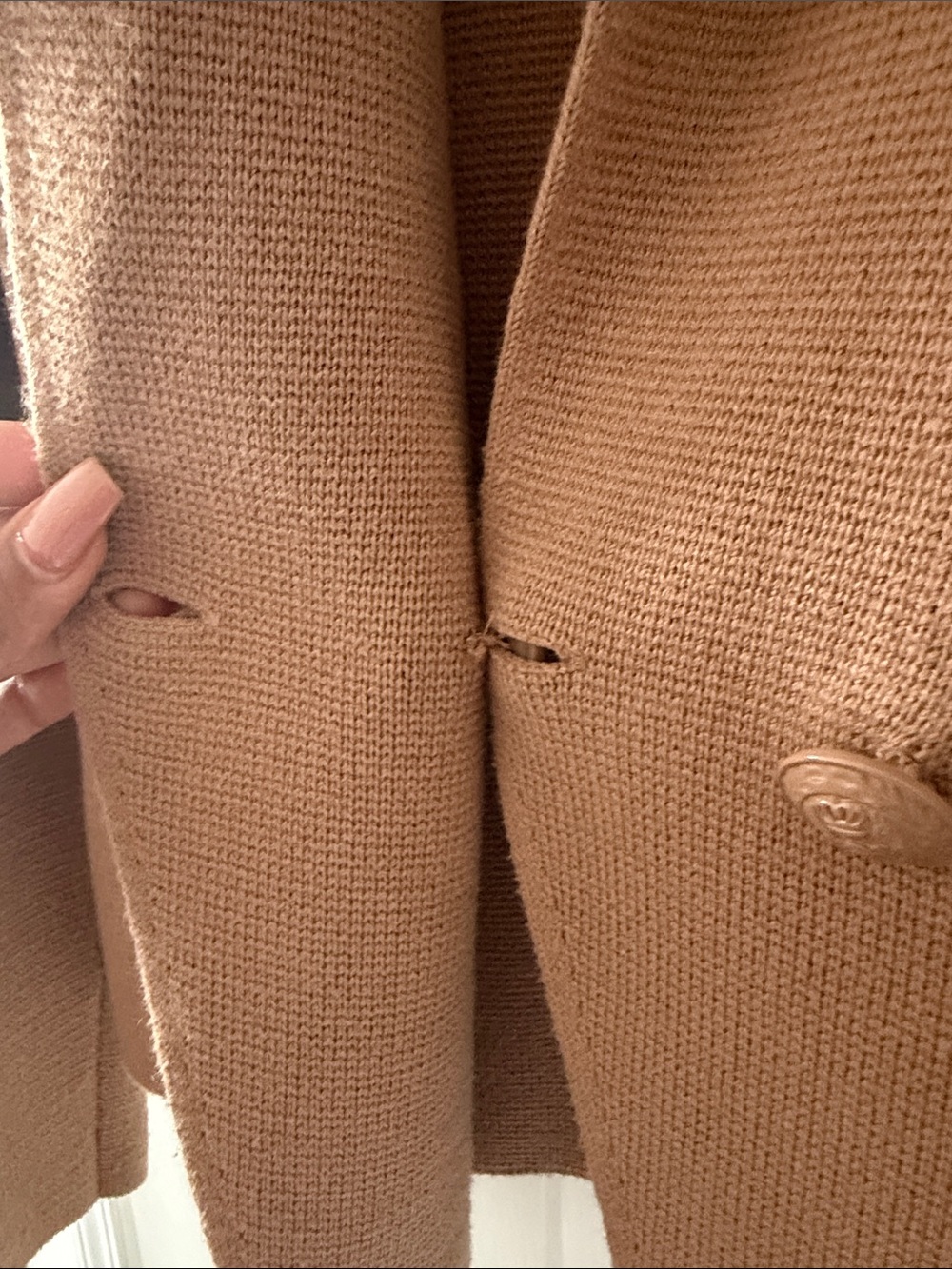L'AGENCE Women's Camel Knit Blazer - Picture 5 of 11
